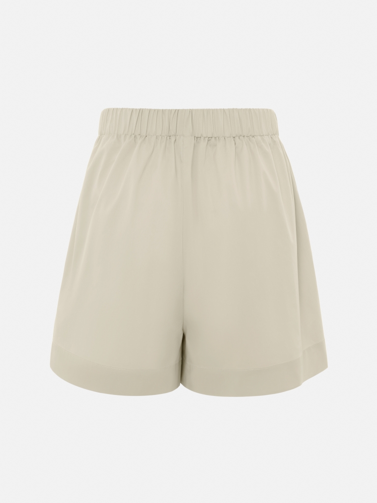 High-waisted monochrome shorts