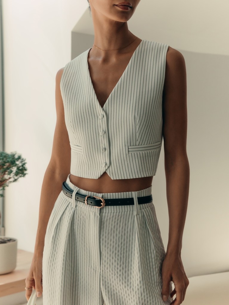 Thin-striped waistcoat