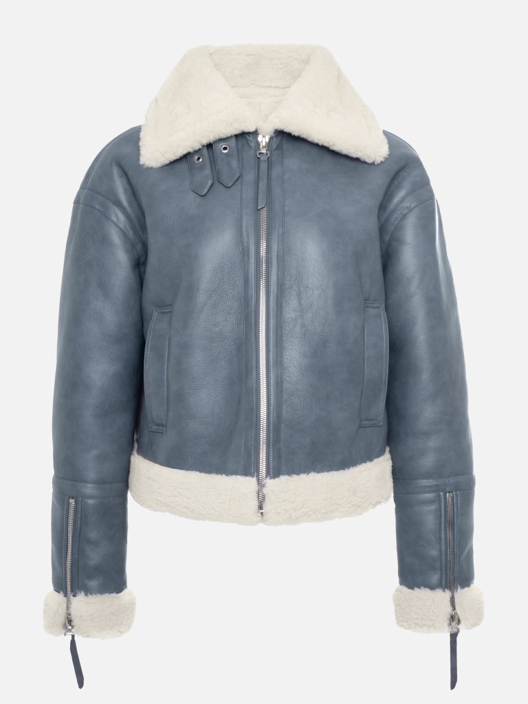 Straight-cut aviator jacket