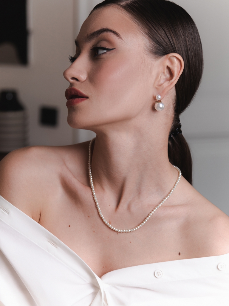 Колье из мелких жемчужин