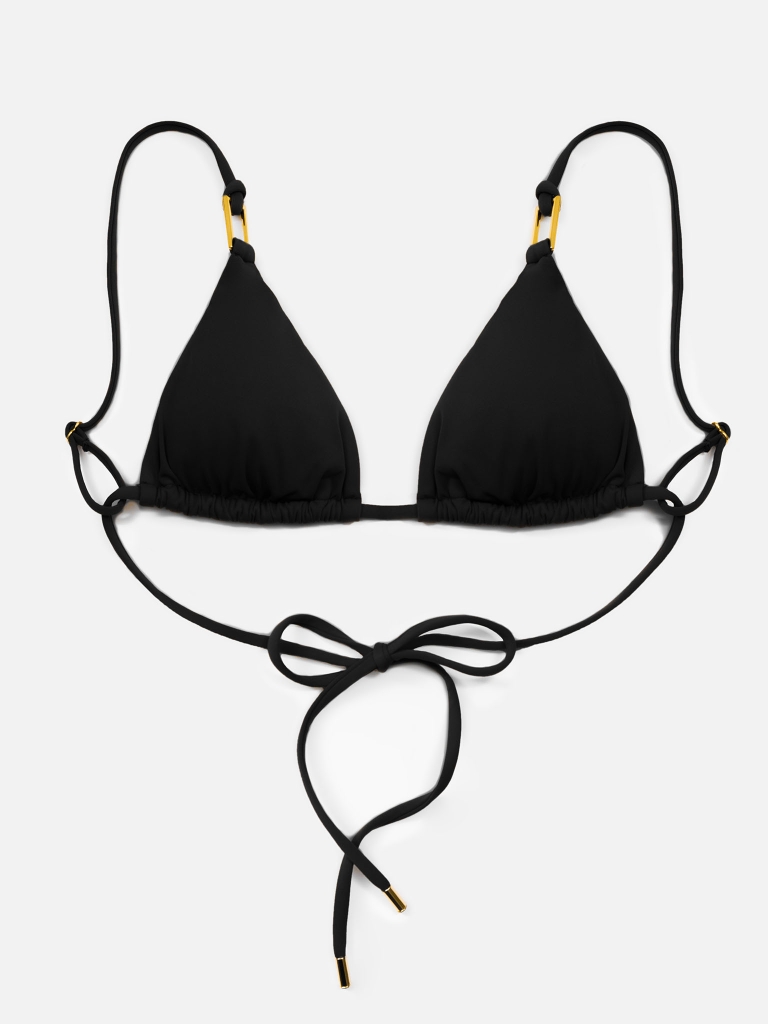 Bikini top with golden decor