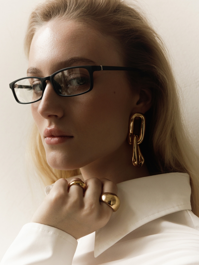 Set of three brass rings