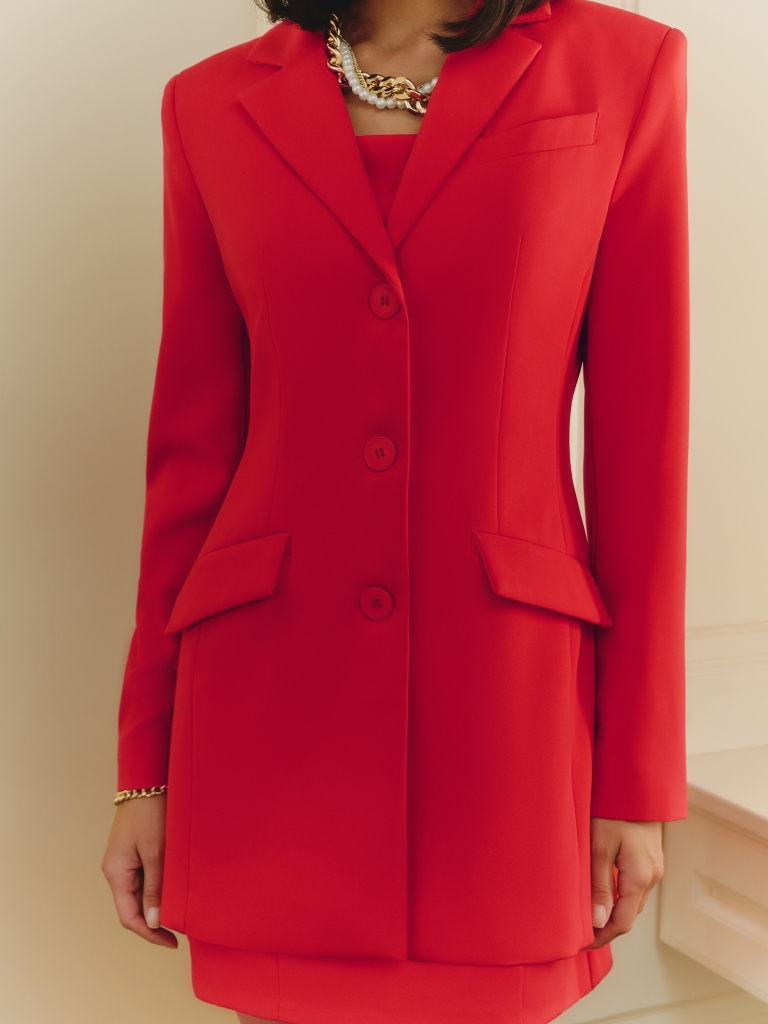 Single-breasted fitted jacket