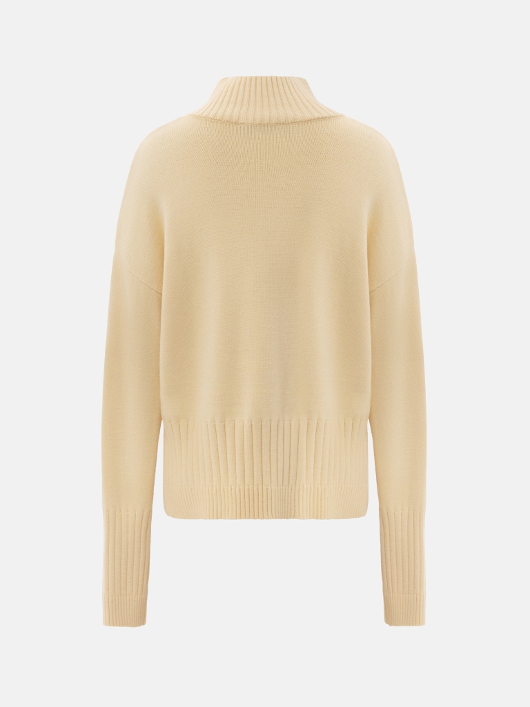 Knitted jumper with ribbed details