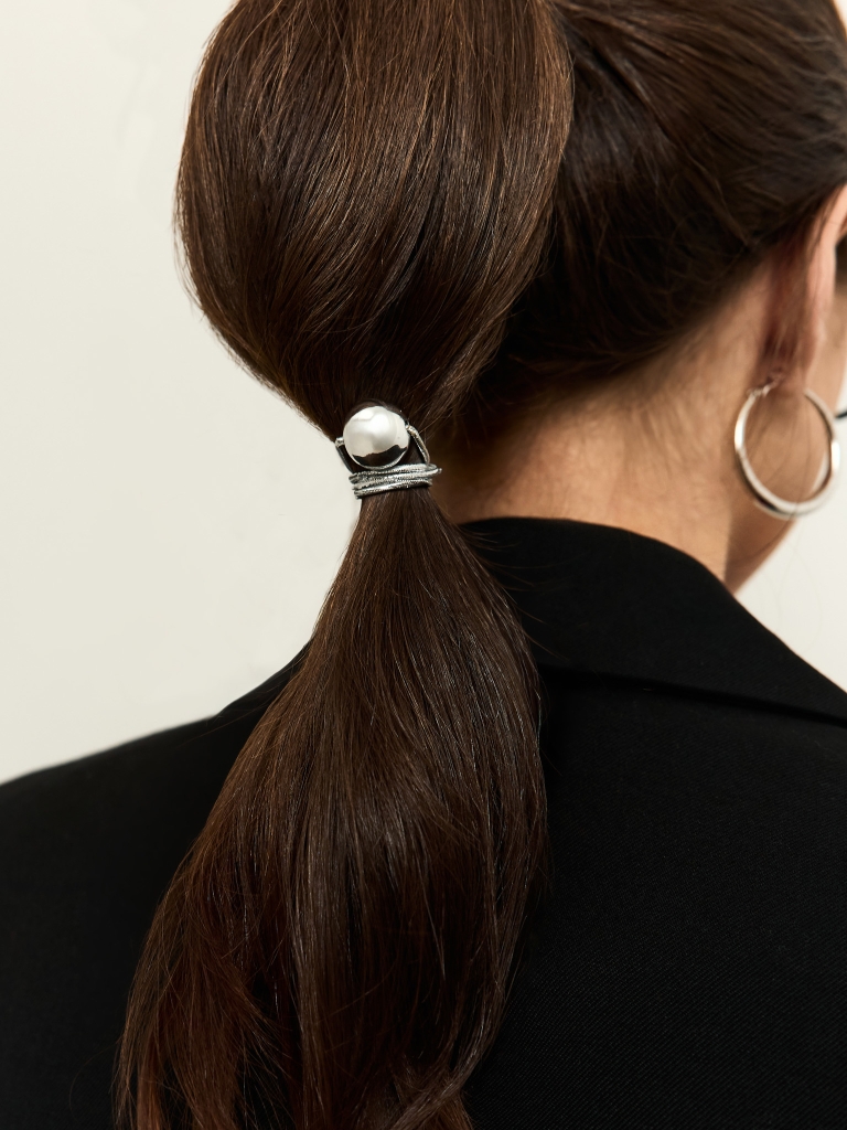 Scrunchie with a ball decoration