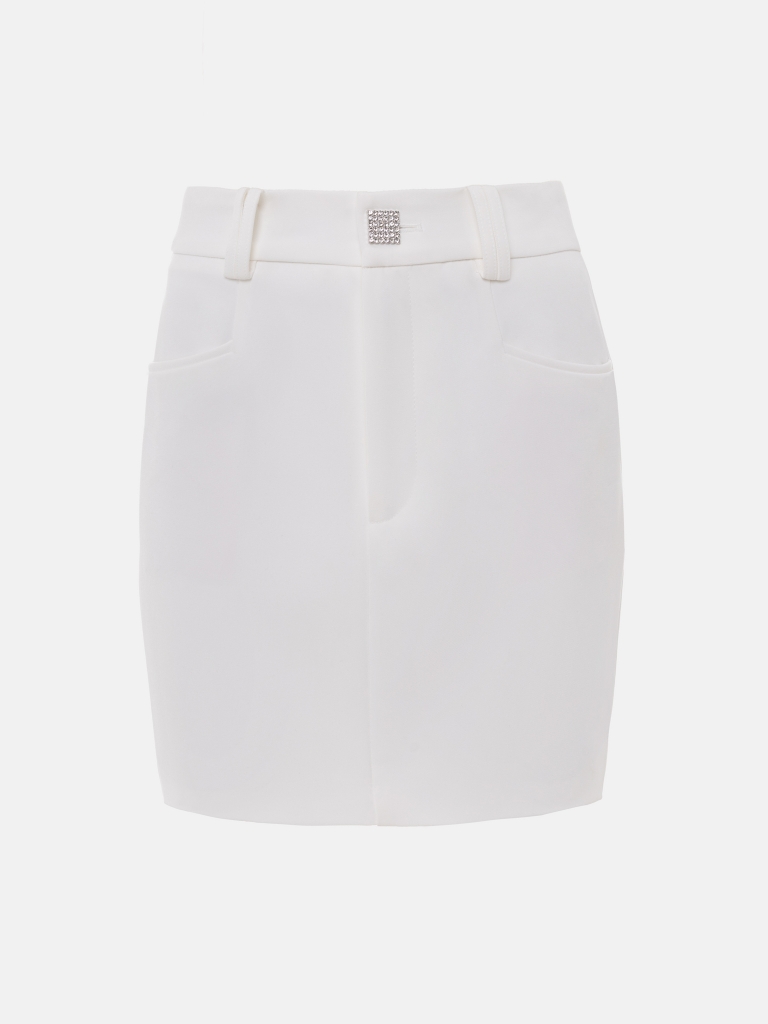 Minirock mit Akzentknopf