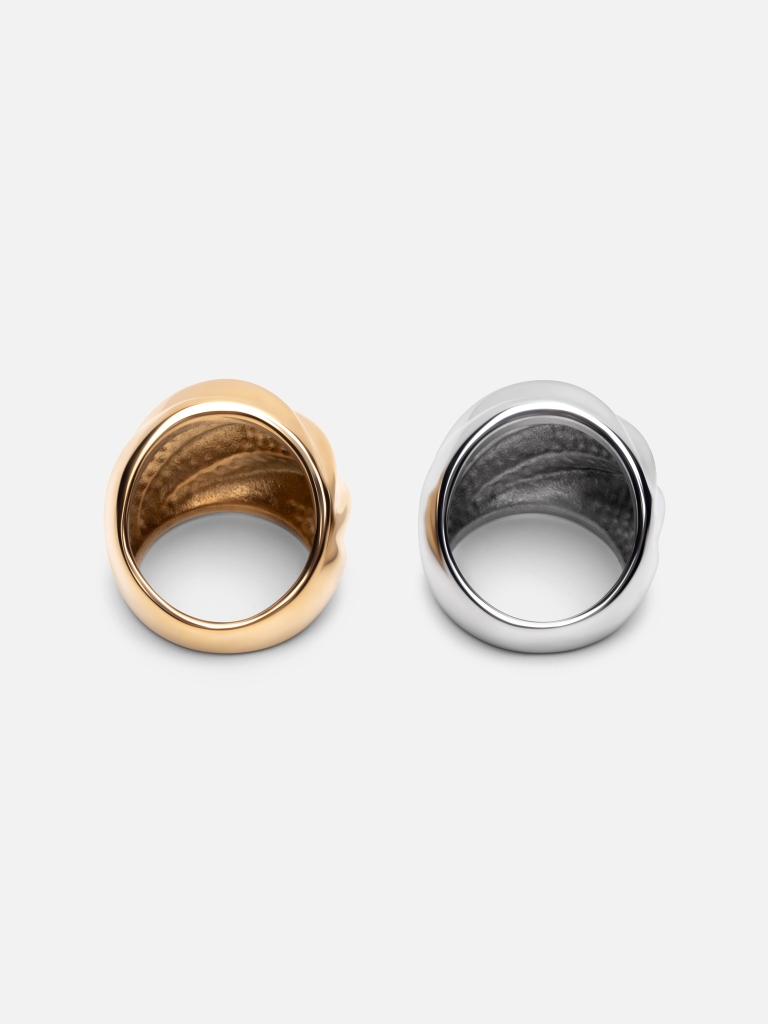 Wide twisted ring