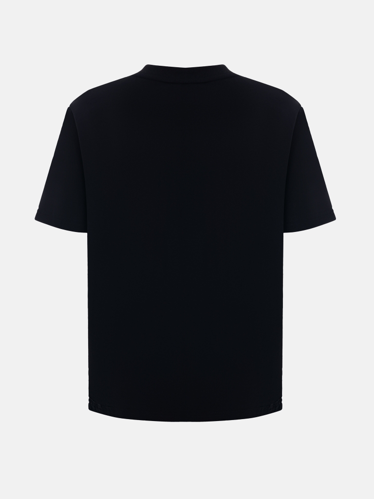 Straight T-shirt with rhinestone pattern