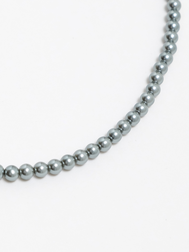 Silver plated small beads necklace