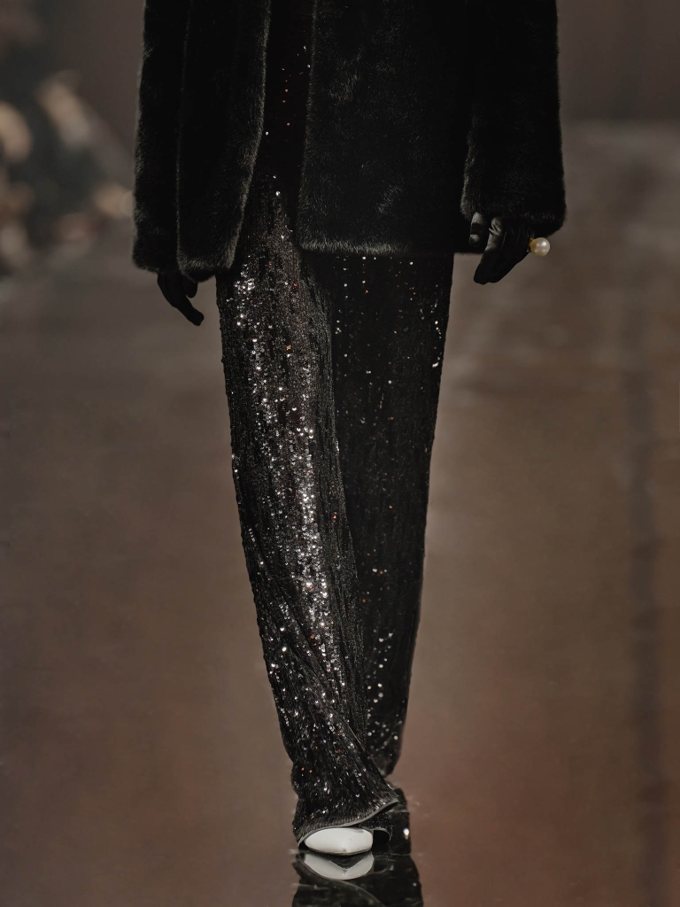 Sequinned palazzo trousers  