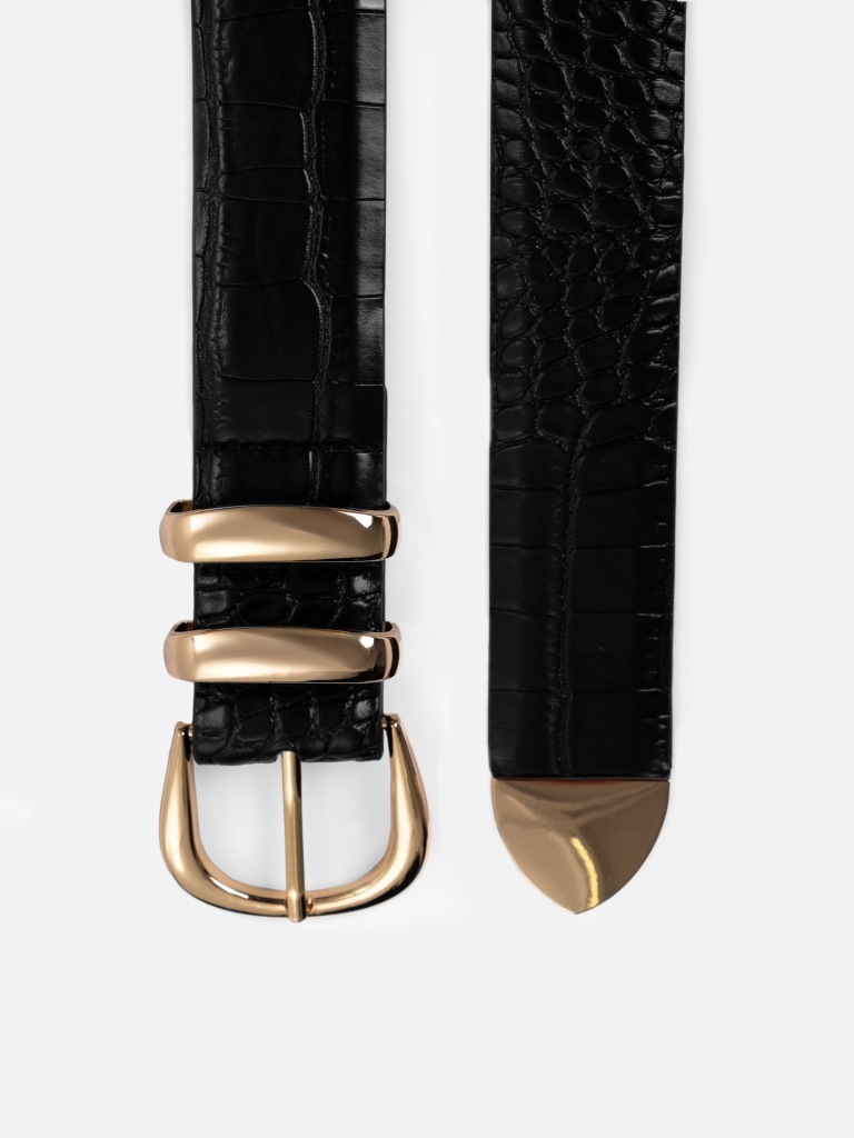 Reptile eco-leather belt