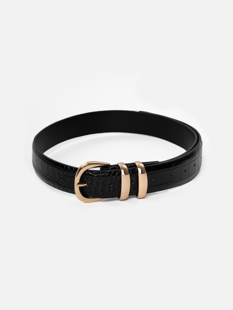 Reptile eco-leather belt