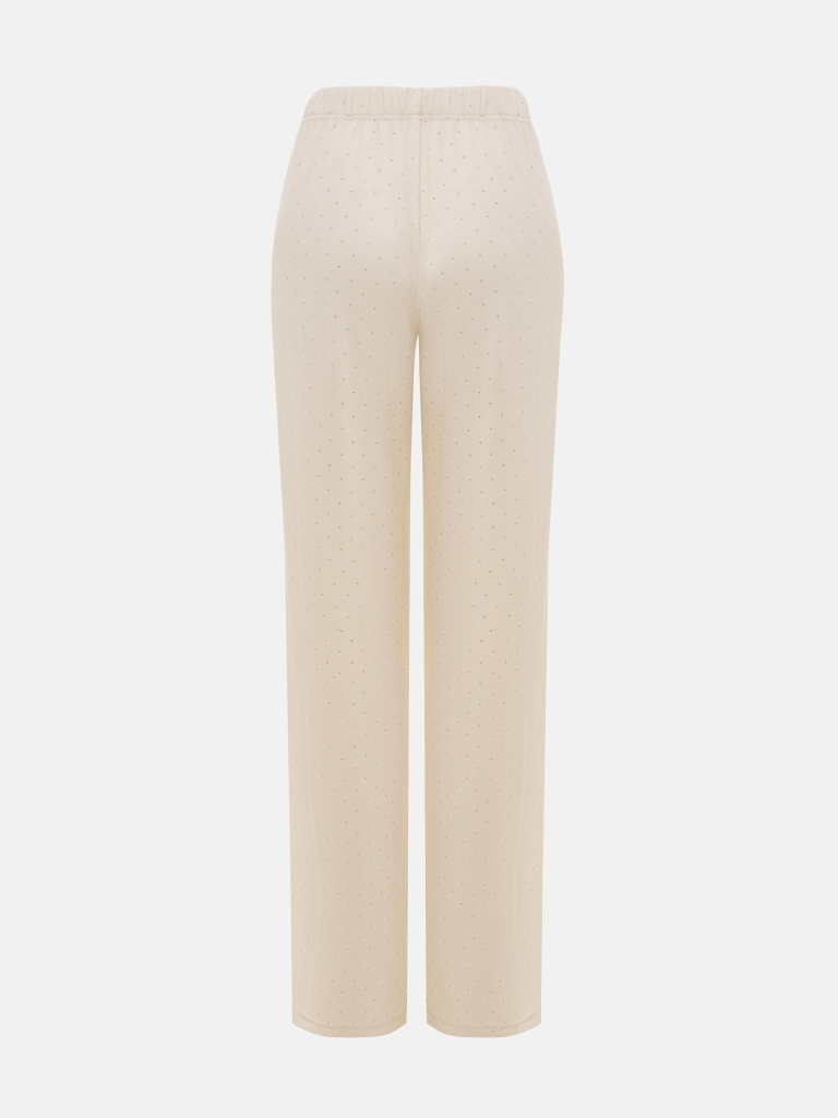 Rhinestone jersey trousers 