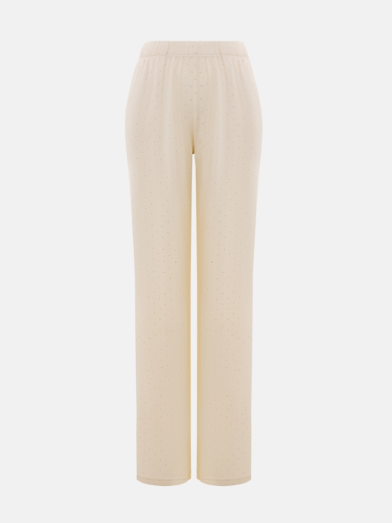 Rhinestone jersey trousers 