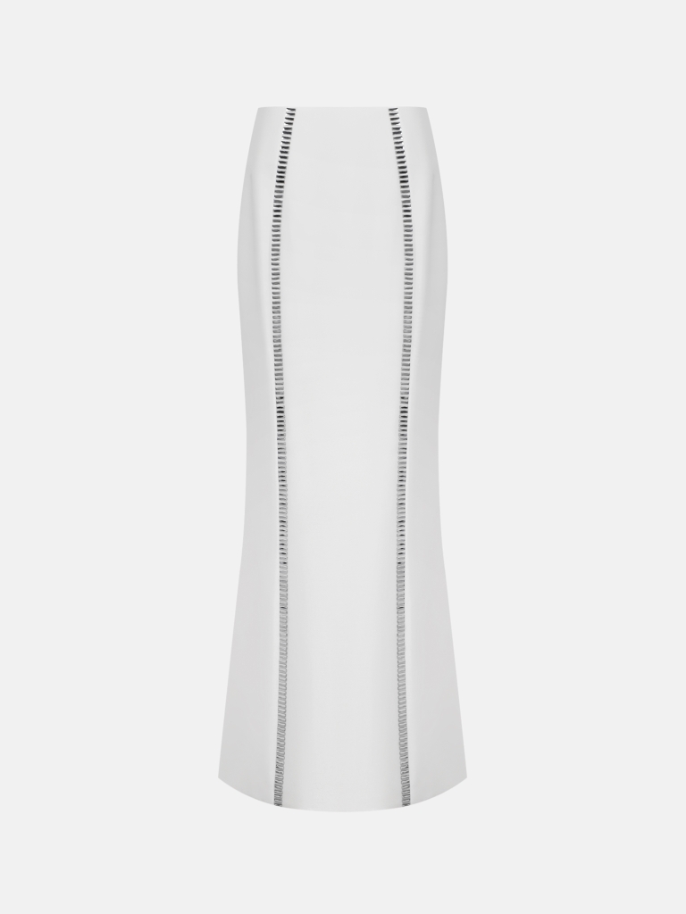 Maxi skirt with metallic decor