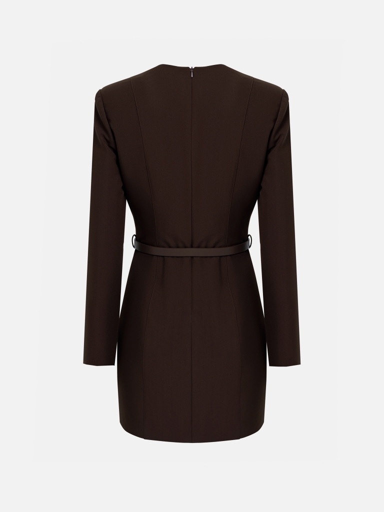 Minikleid mit Eco-Ledergürtel