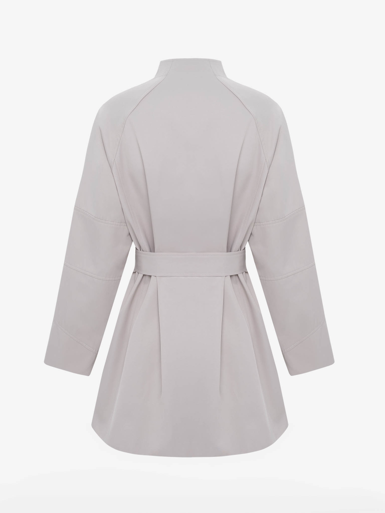 Mini trench coat with matching belt