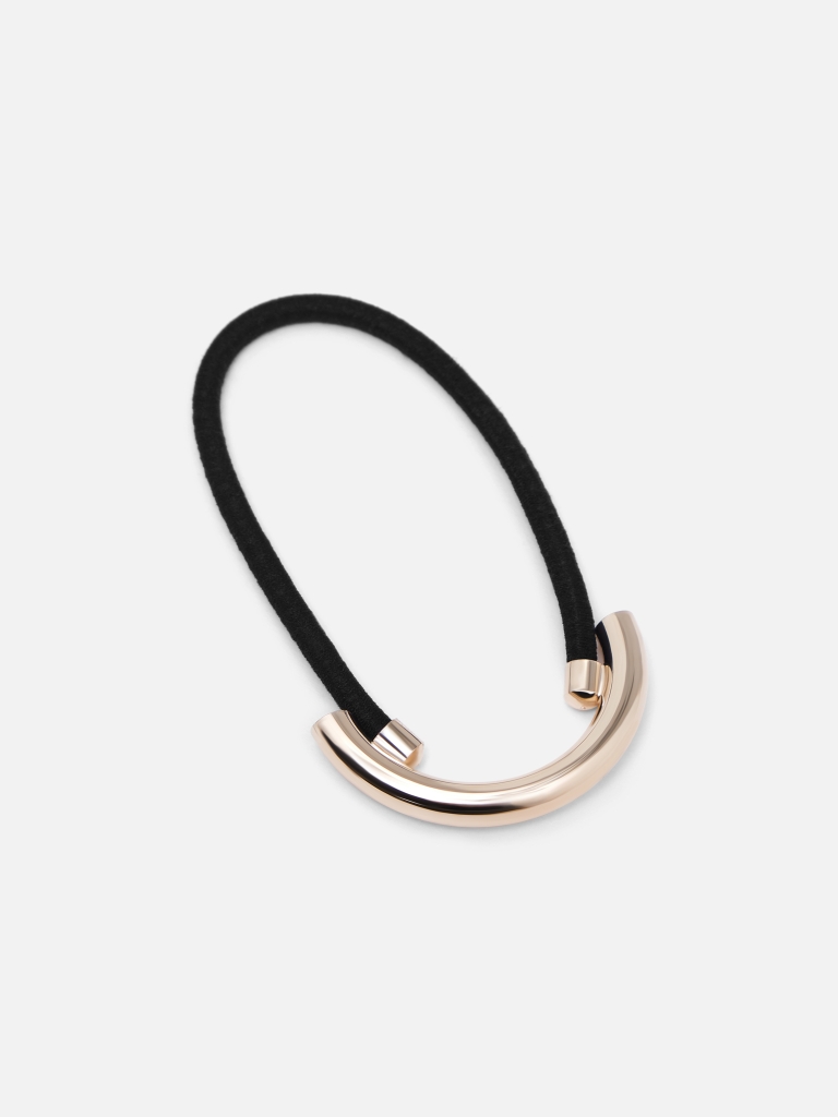 Scrunchie with metal decoration