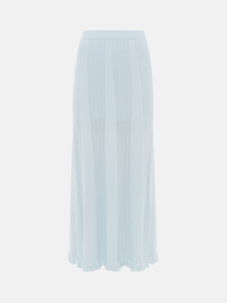 Openwork jersey maxi skirt