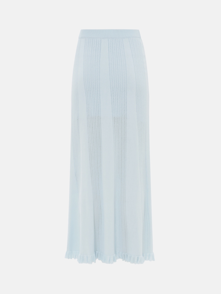 Openwork jersey maxi skirt