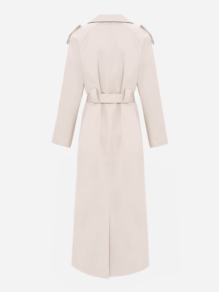 Maxi trench with wide belt