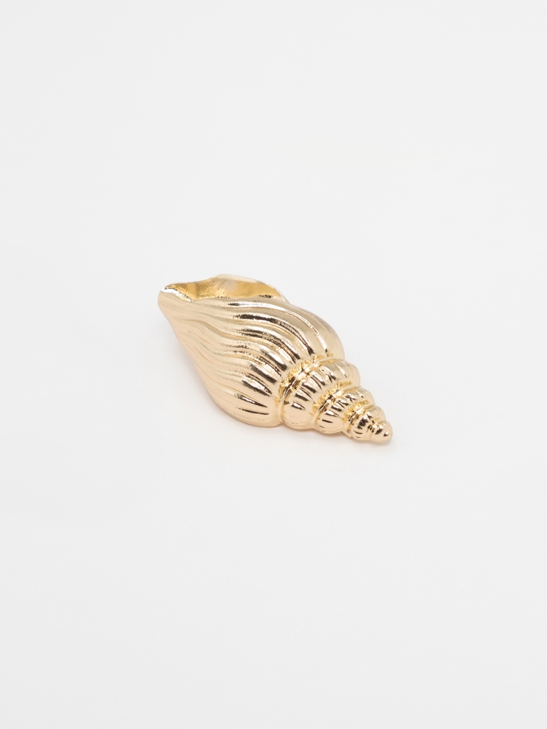 Golden hair clip with marine decor