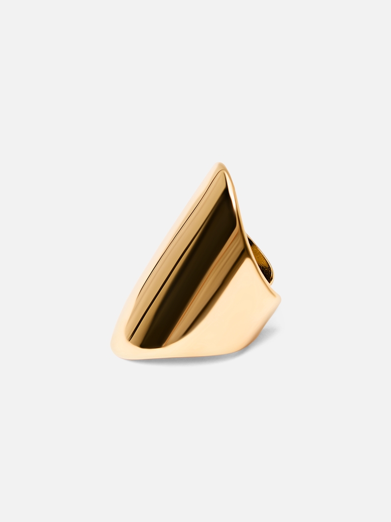 Wide ring in smooth metal