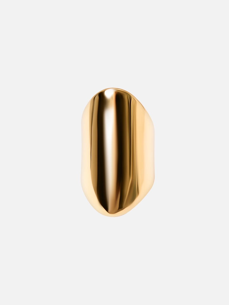 Wide ring in smooth metal