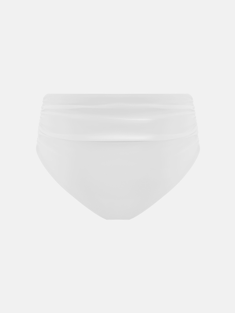 Bikini bottoms with draped waistband