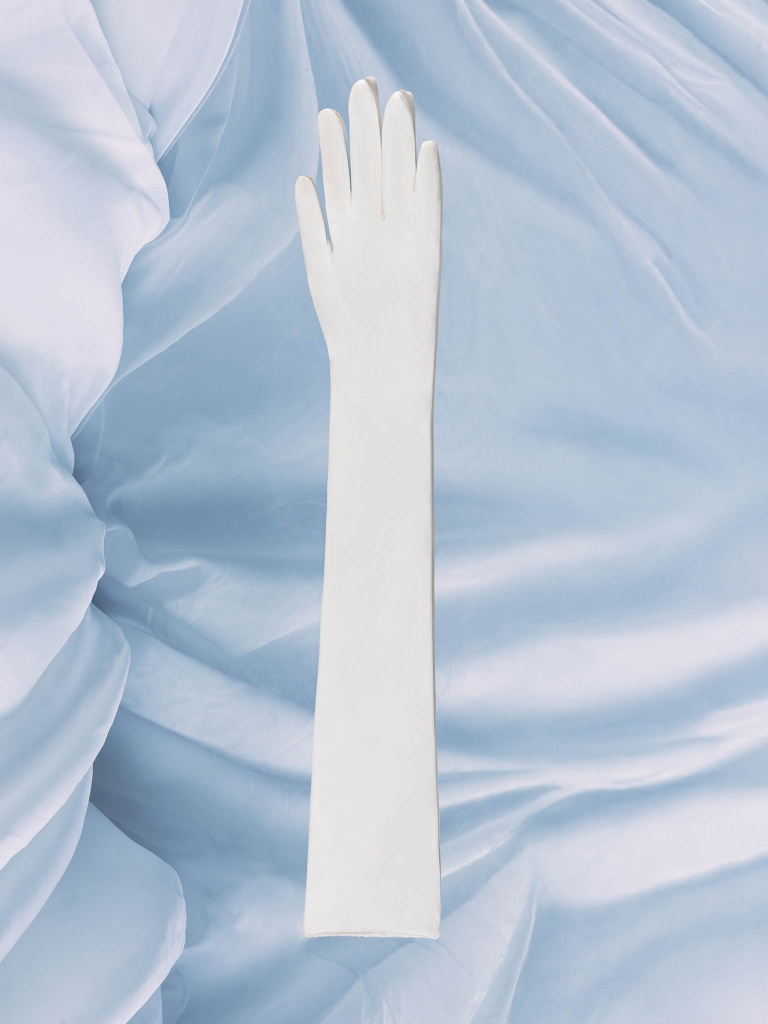 Длинные перчатки из сатина