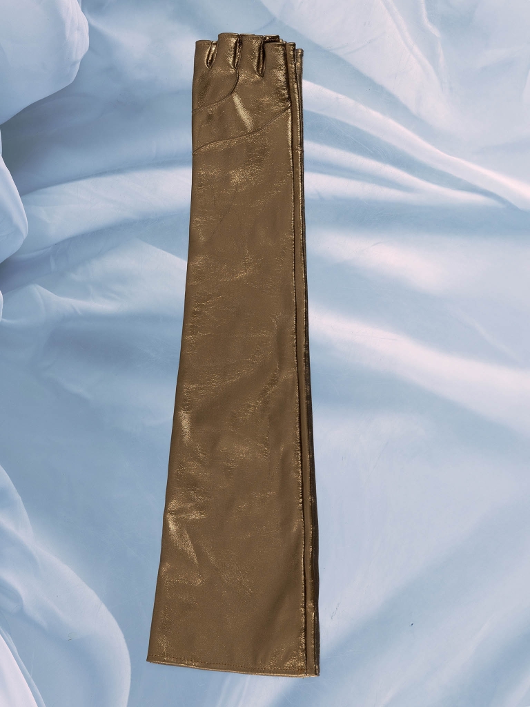 Long eco leather gloves