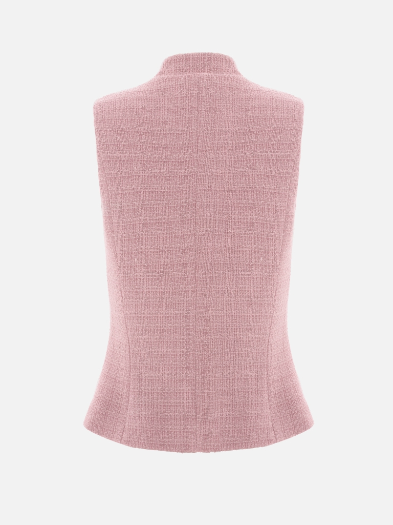 Fitted tweed waistcoat