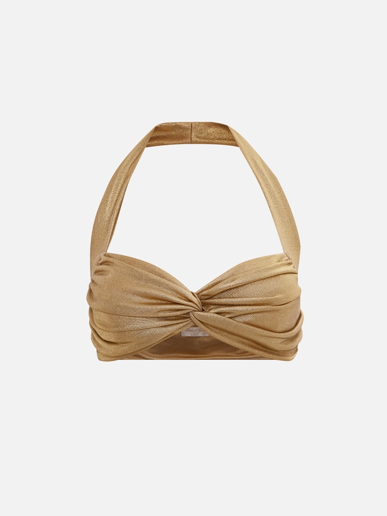 Топ из трикотажа с металлизированным напылением