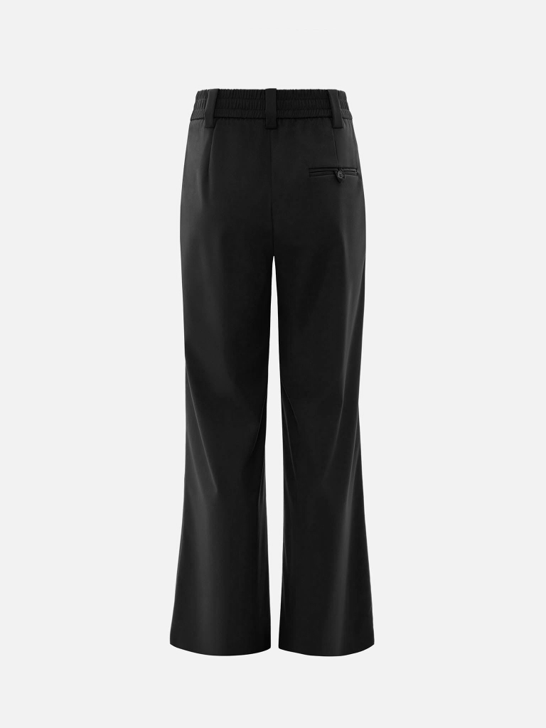 Flared suiting trousers with waist pleats