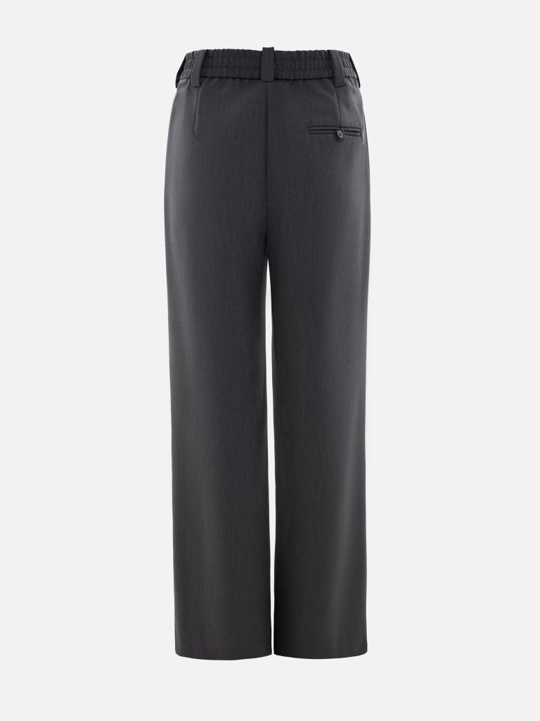 Flared suiting trousers with waist pleats