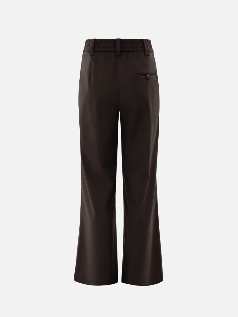 Flared suiting trousers with waist pleats