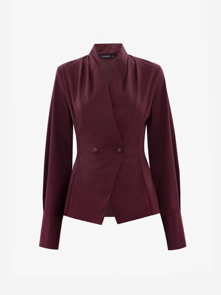 Fitted wrap blouse