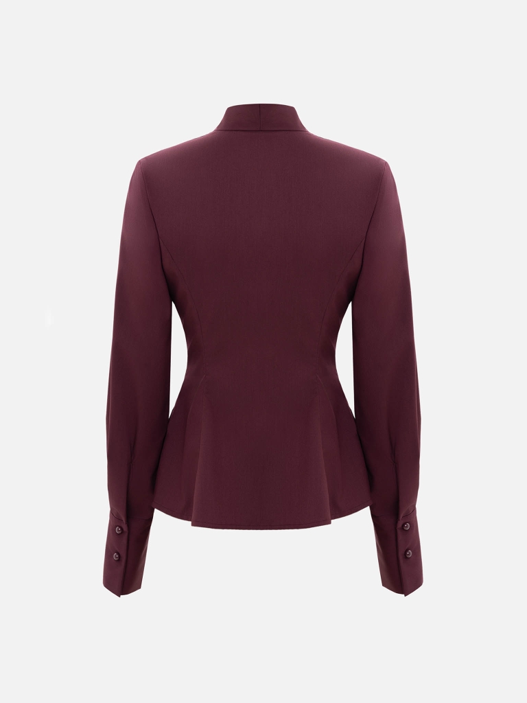 Fitted wrap blouse