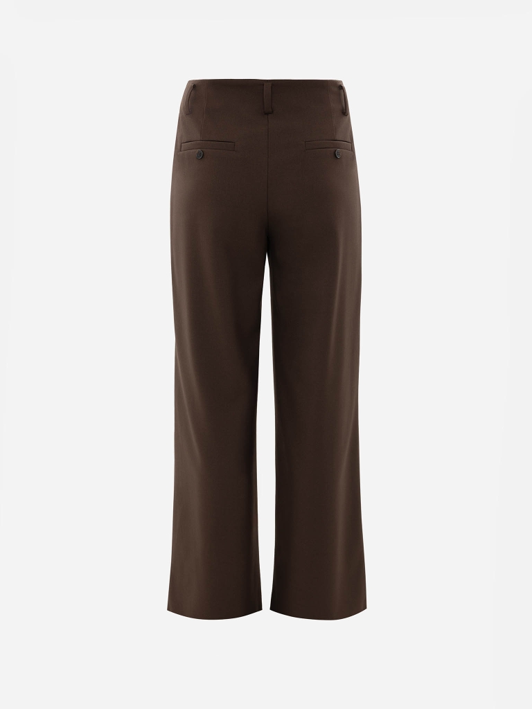 Flared suiting trousers with waist pleats