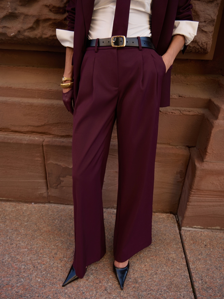 Flared suiting trousers