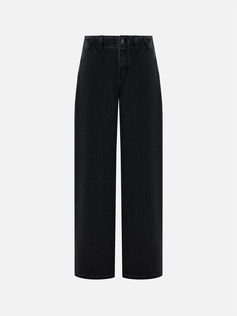 Loose fit low rise jeans
