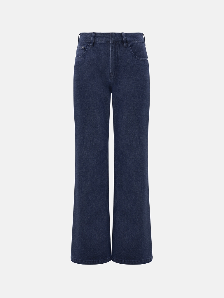 Flared mid-rise jeans