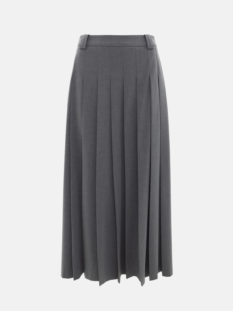 Pleated midi skirt