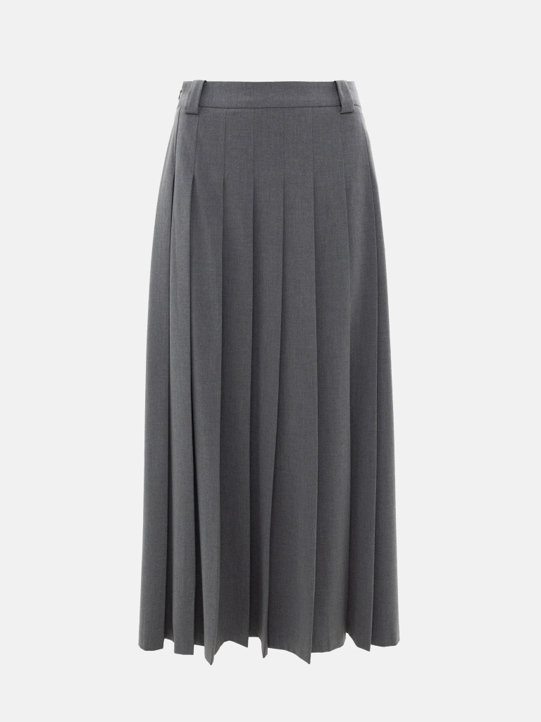 Pleated midi skirt