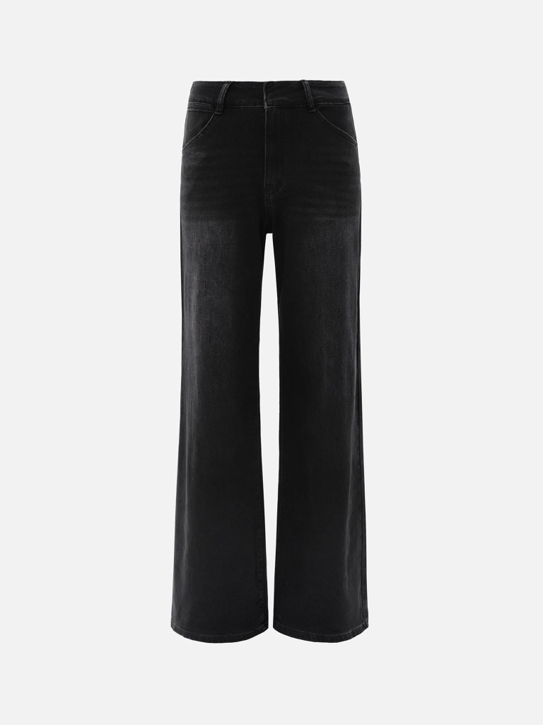 Flared mid-rise jeans 