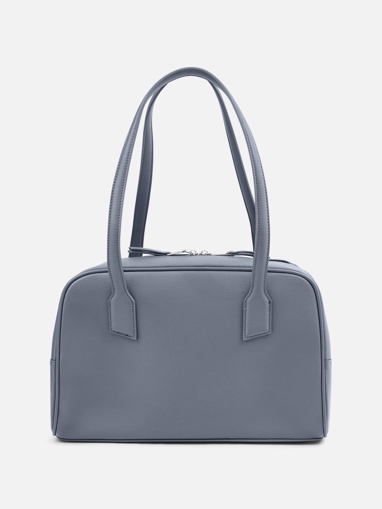 Tasche aus Eco-Leder mit langen Griffen und Reißverschluss