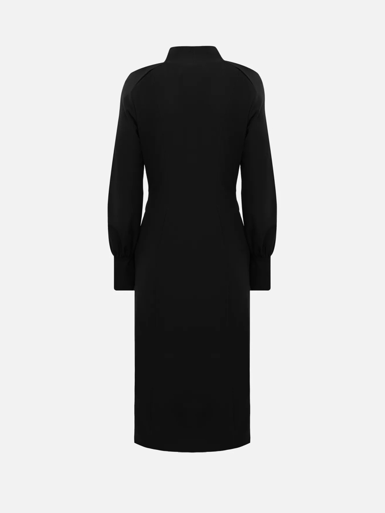 Midikleid mit Knöpfen an der Taille
