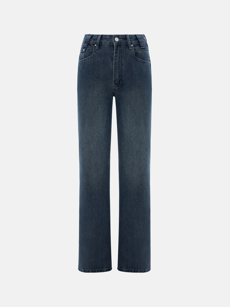Flared mid-rise jeans 