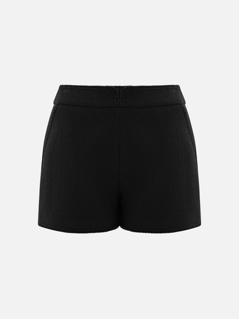 Textured mini shorts