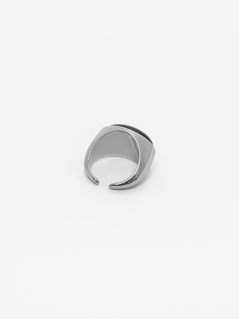 Ring with a large oval stone